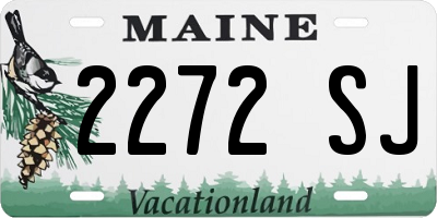 ME license plate 2272SJ