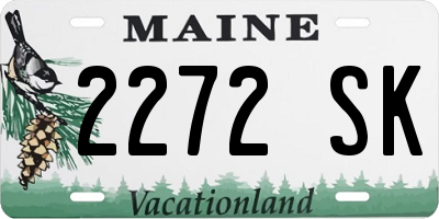 ME license plate 2272SK