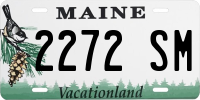 ME license plate 2272SM
