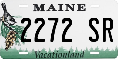 ME license plate 2272SR