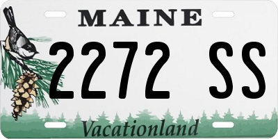 ME license plate 2272SS
