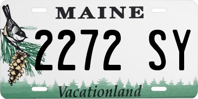 ME license plate 2272SY