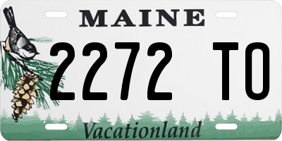ME license plate 2272TO