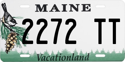 ME license plate 2272TT