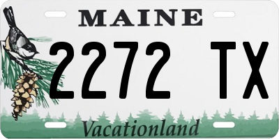 ME license plate 2272TX