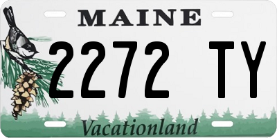 ME license plate 2272TY