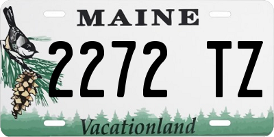 ME license plate 2272TZ