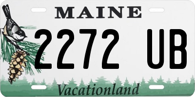 ME license plate 2272UB