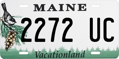 ME license plate 2272UC