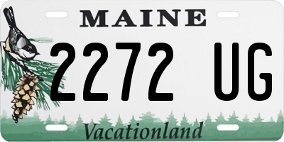 ME license plate 2272UG