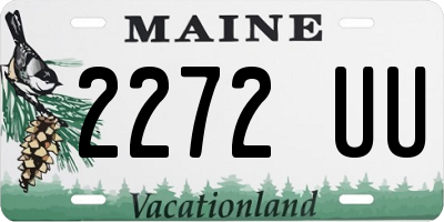 ME license plate 2272UU