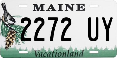 ME license plate 2272UY