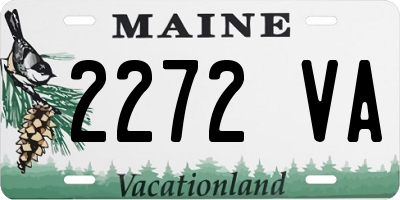 ME license plate 2272VA