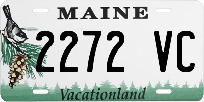 ME license plate 2272VC