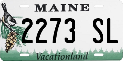 ME license plate 2273SL