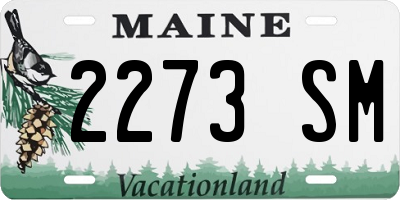 ME license plate 2273SM