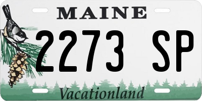 ME license plate 2273SP