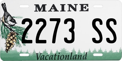 ME license plate 2273SS