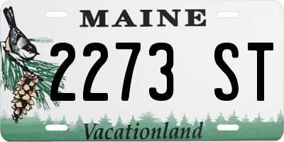 ME license plate 2273ST