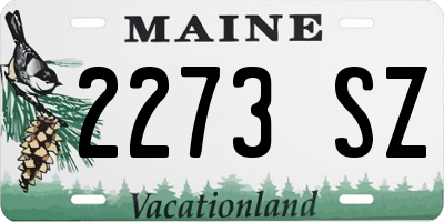 ME license plate 2273SZ