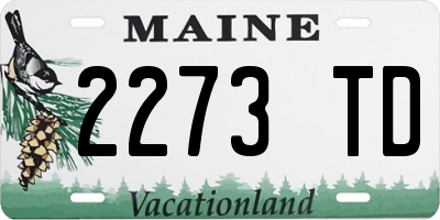 ME license plate 2273TD