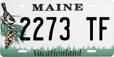 ME license plate 2273TF
