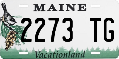 ME license plate 2273TG