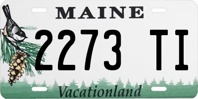 ME license plate 2273TI