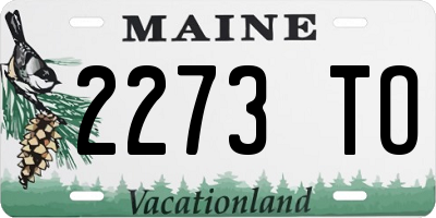ME license plate 2273TO