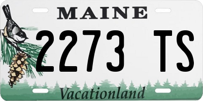 ME license plate 2273TS