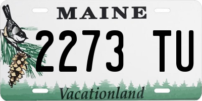 ME license plate 2273TU