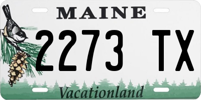 ME license plate 2273TX