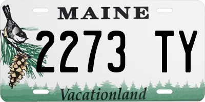 ME license plate 2273TY