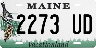 ME license plate 2273UD