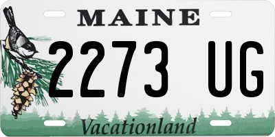 ME license plate 2273UG