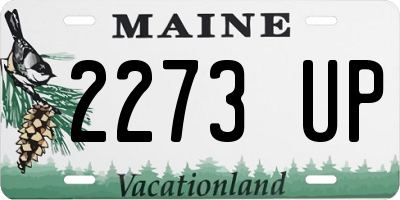 ME license plate 2273UP