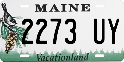 ME license plate 2273UY