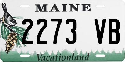 ME license plate 2273VB