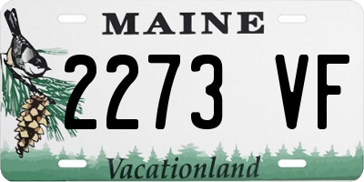 ME license plate 2273VF