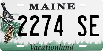 ME license plate 2274SE