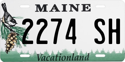 ME license plate 2274SH