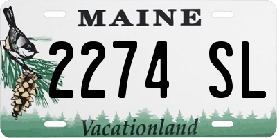 ME license plate 2274SL