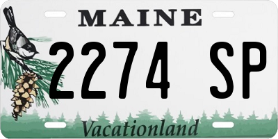 ME license plate 2274SP