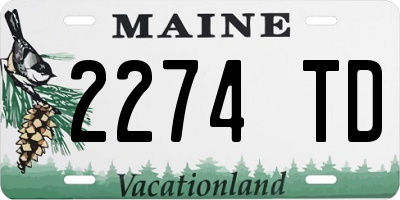 ME license plate 2274TD