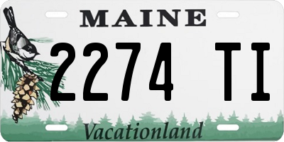 ME license plate 2274TI