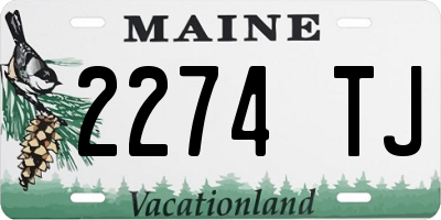 ME license plate 2274TJ