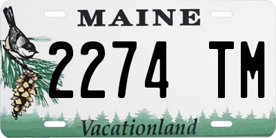 ME license plate 2274TM