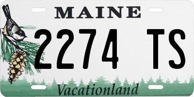 ME license plate 2274TS