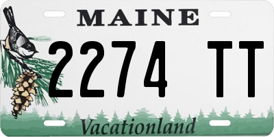 ME license plate 2274TT