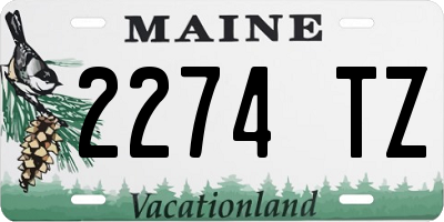 ME license plate 2274TZ